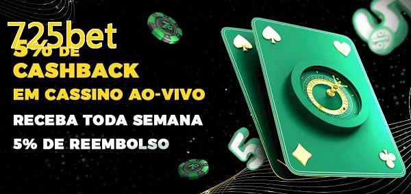 Promoções do cassino ao Vivo 725bet